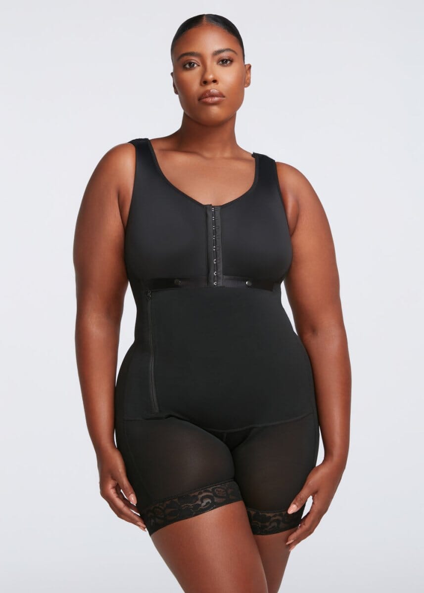 shapewear, Front zipper with hooks design for convenient to wear