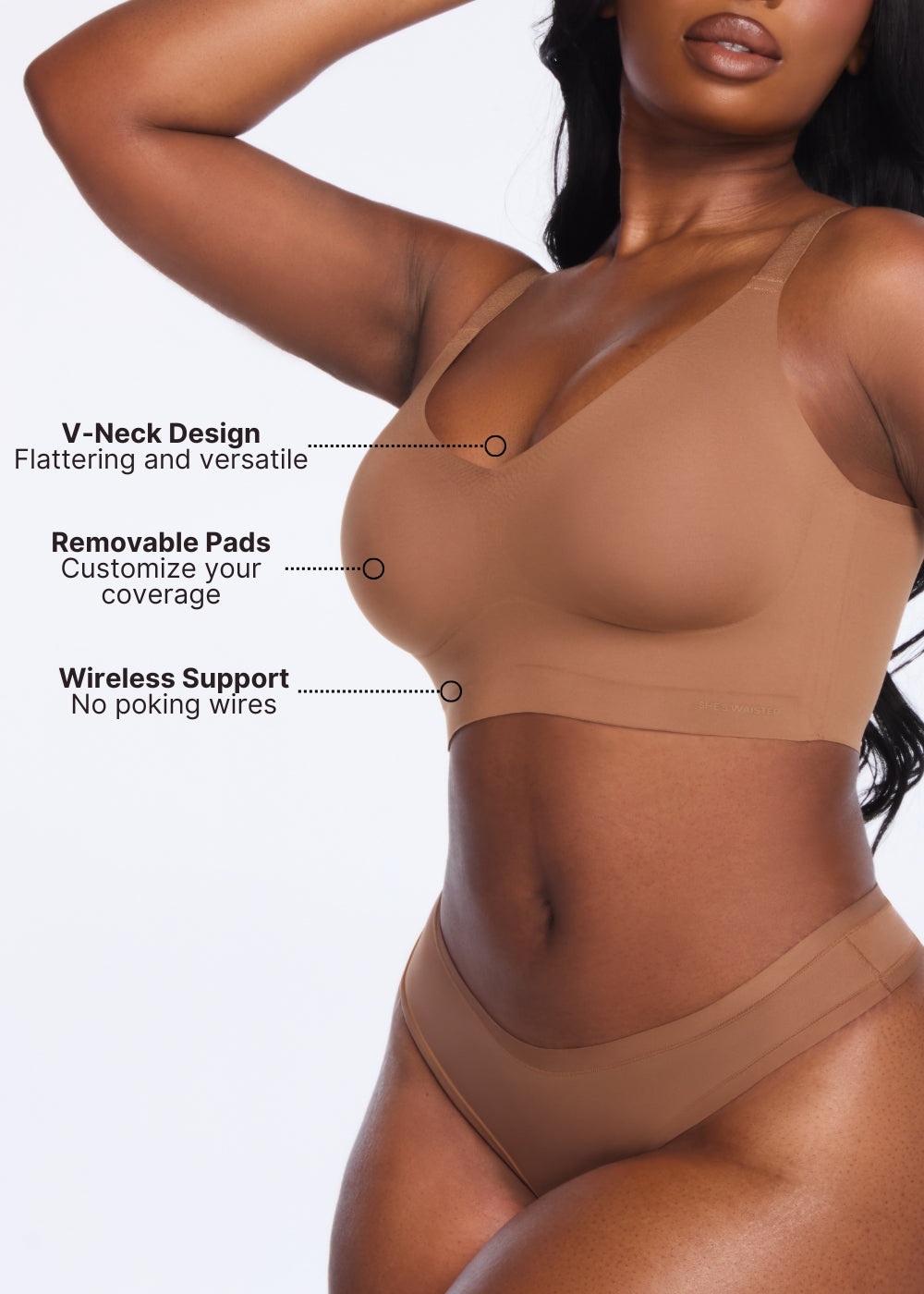 MagicEraser Wireless V-Neck Adjustable Bra