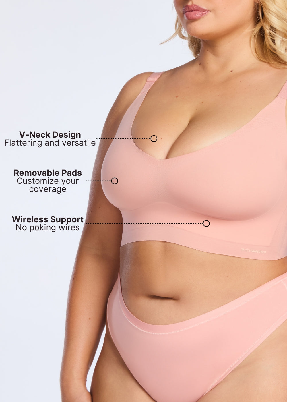 MagicEraser Wireless V-Neck Adjustable Bra