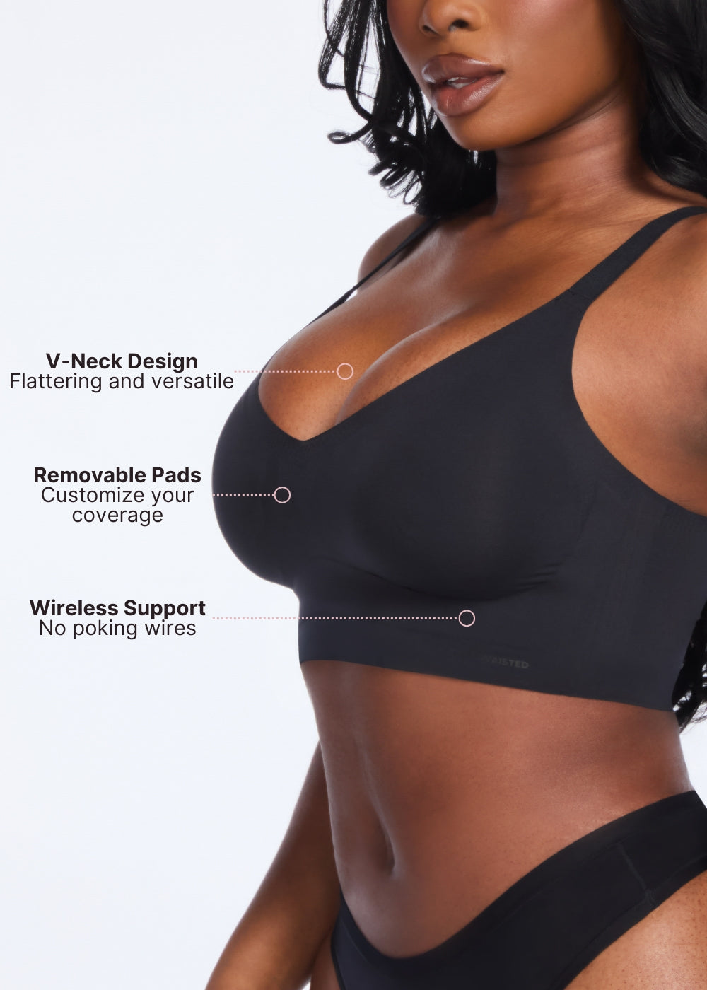 MagicEraser Wireless V-Neck Adjustable Bra