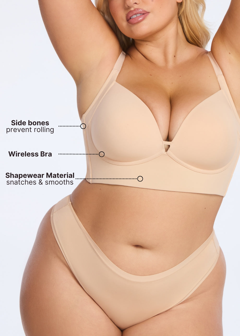 360Support Wireless Plunge Bra