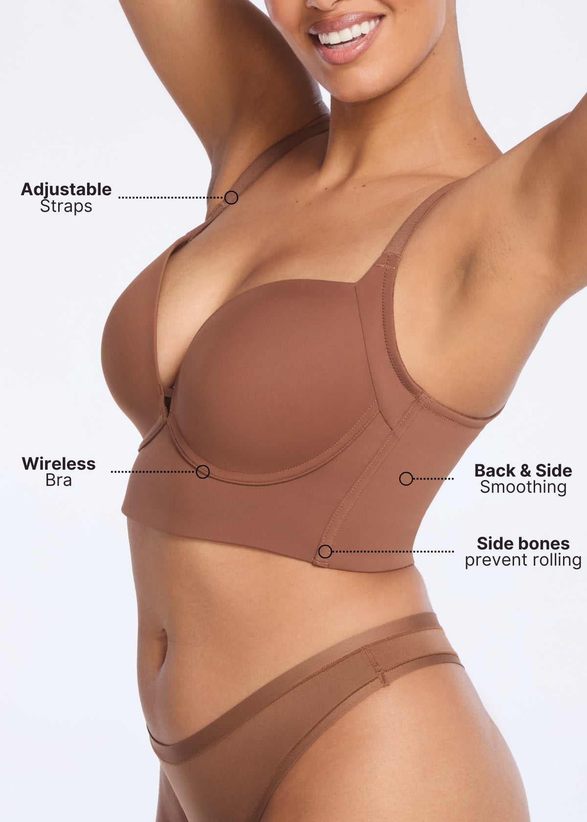 360Support Wireless Plunge Bra