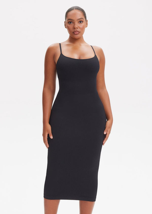 SnatchedKnit Spaghetti Strap Midi Dress