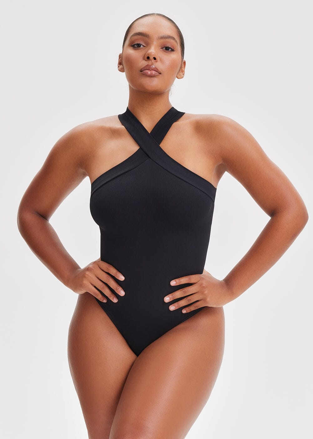 Cross hot sale over bodysuit