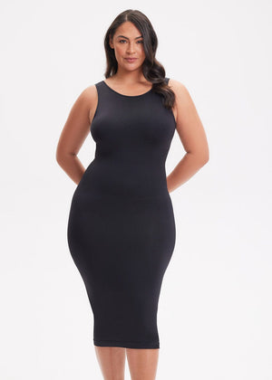 Shapewear Dress Halter Top Maxi - She's Waisted