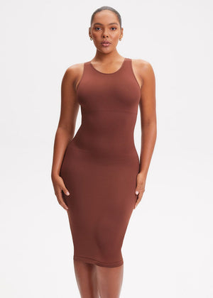 Shapewear Dress Halter Top Maxi - She's Waisted