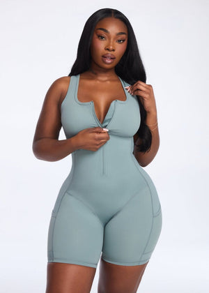 SaunaSculpt Compression Romper - She's Waisted