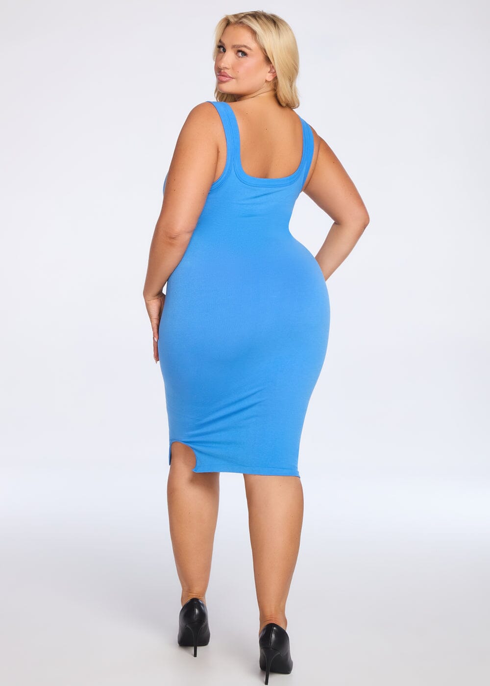 SecretSculpt Ribbed Tank Midi Dress