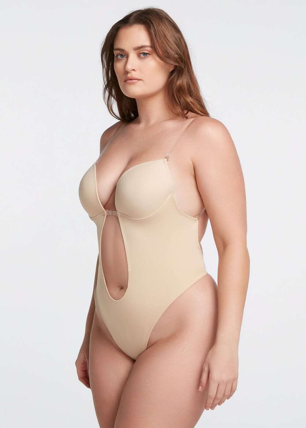 Women Invishaper,Plunge Backless Body Shaper Bra,Bodysuit Underwear,Party  Dress Invisible Bra,Tummy Control Shapewear, Beige, S - ( 32BC & 34AB ) :  : Clothing, Shoes & Accessories