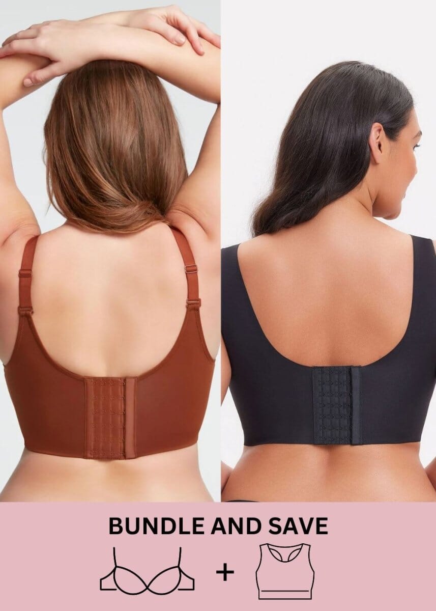 Push up bra that pushes in, back support bra that smooths back fat, side support  bra that hides armpit fat