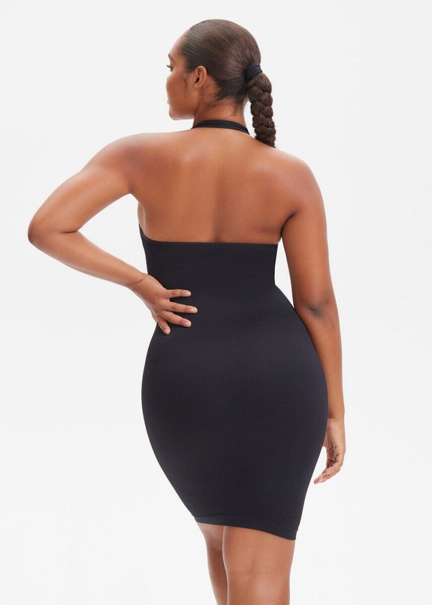 Instantly SNATCHED in our Shapewear Dress Halter Dress ✨ Available in