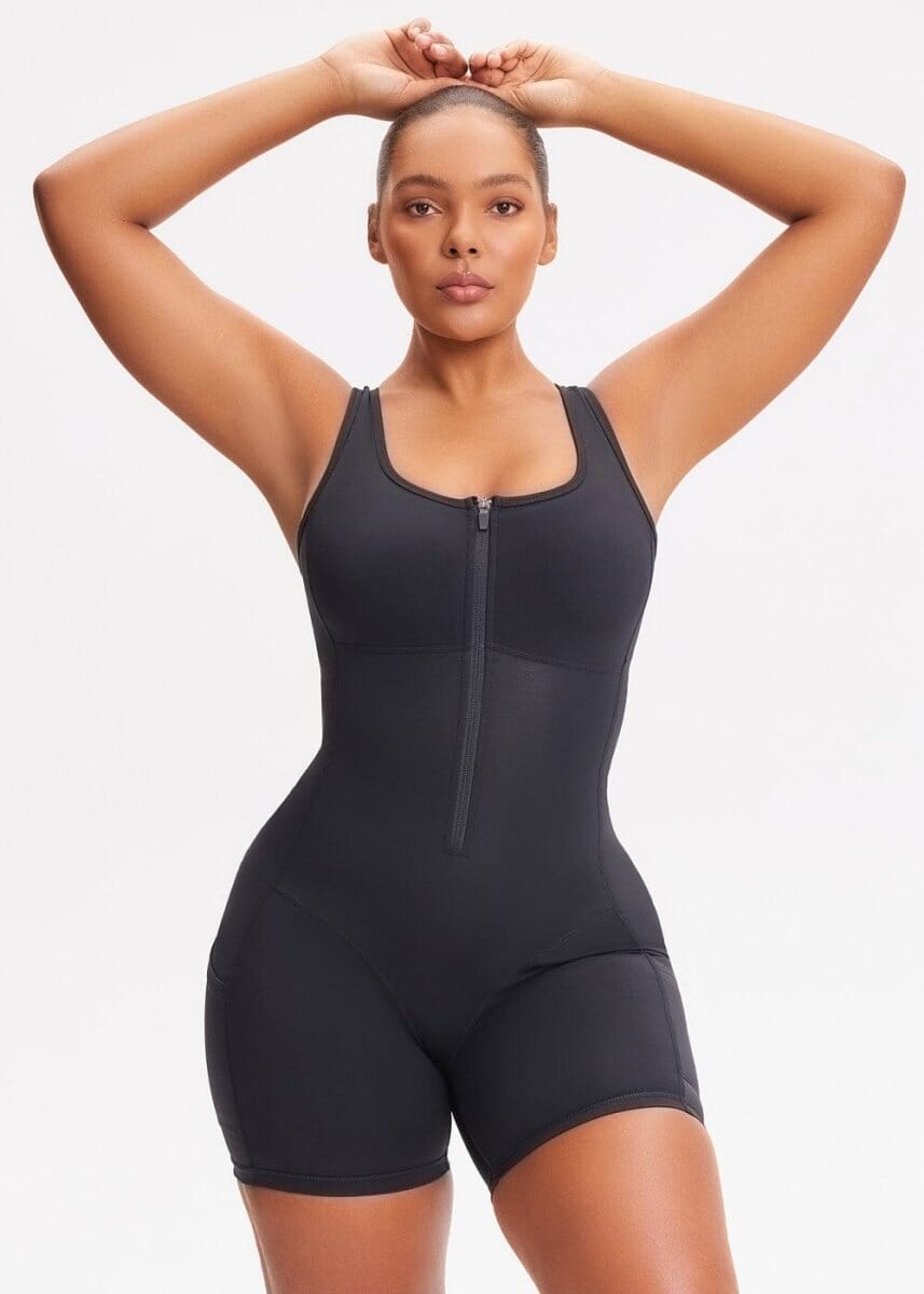 SHE'S WAISTED ® on Instagram: Our newest addition to the sauna collection!  Sauna Compression Jumpsuit Leggings ✨ Built-in shock proof bra & heat tech  fabric around the waist to up your workout!