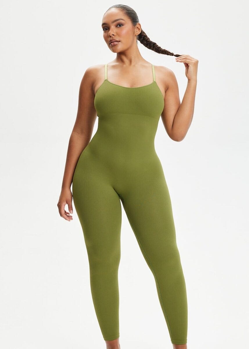 Seamless jumpsuit with low-cut back - Women's fashion