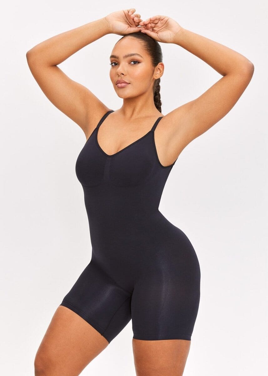 Our best selling shapewear will have you looking snatched and smooth under  any outfit ✨ Smoothing Seamless Full Body Suit ❤️ #sheswaisted…