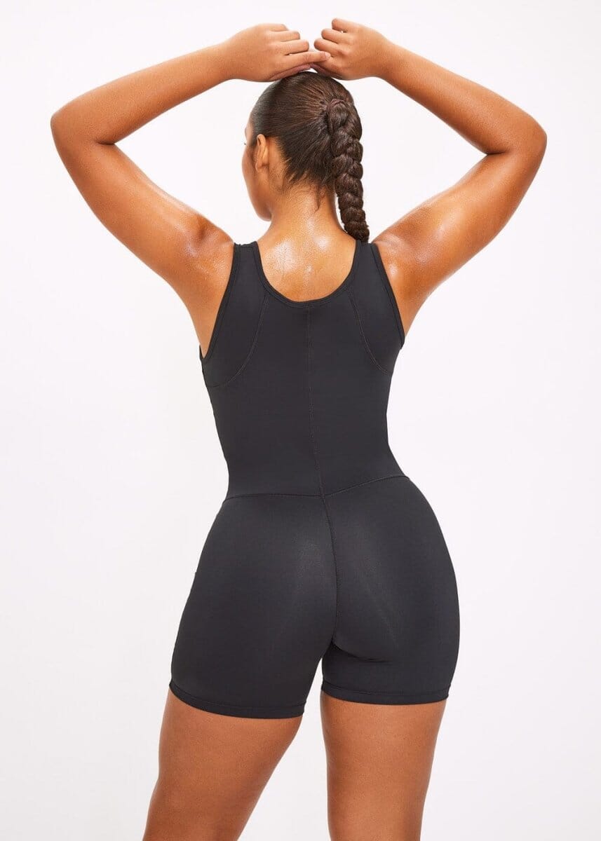 Womens Elastic Nylon Spandex Workout Unitard Bodysuit JumpsuitLong Pants  Romper